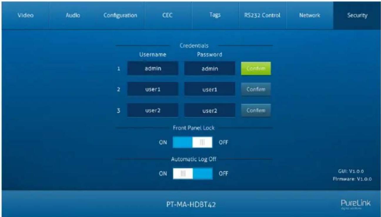 PureTools PT-MA-HDBT42 - Security Tab - 1