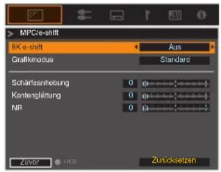 MPCv-shift EK e-shift Aus Graffmaurus Standard Schärfsanheitung 0 Kantenglättung 0 NR 0 Zurücksetzen