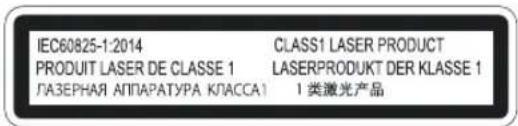 IEC60825-1:2014 PRODUIT LASER DE CLASSE 1 ЛАЗЕРНАЯ АППАРАТУРА КЛАССА1 CLASS1 LASER PRODUCT LASERPRODUKT DER KLASSE 1 1 类激光产品