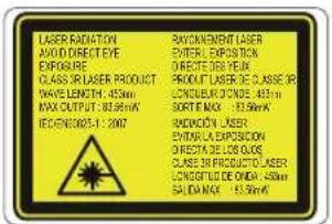 LASER RADIATION AVOID DIRECT EYE EXPOSITION CLASS 50 LASER PRODUCT WAVE LENGTH: 453mm MAX OUTPUT: 89.96 HV IED GENERAT 1 : 2007 RAYONEMENT LASER ENTER EXPOSITION DIRECTOR YEAR PRODUCT OF LASER CONJEURIC DUNCE : 453cm SORT NO : 83.5kV RADIATION LASER ENTAIN LA EXPOSITION DIRECTA DE LOS QUES CLASS 50 PRODUCT LASER LONG TUTO DE ONDA : 450mm SALDO MAX : 83.5kV