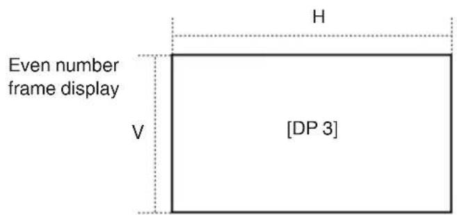 Even number frame display V [H] [DP 3]