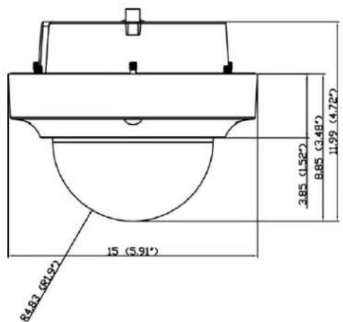 Pelco Sarix Professional IMPBB-EI - Dimensions - 2