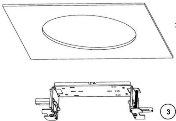 Pelco Sarix Professional IMP531-1ERS - Method 1: In-Ceiling Flush Mount with IMP3ICM-1E - 2