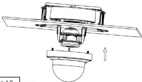 Pelco Sarix Professional IMP531-1ERS - Method 1: In-Ceiling Flush Mount with IMP3ICM-1E - 7
