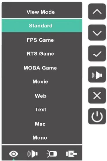 View Mode Standard FPS Game RTS Game MOBA Game Movie Web Text Mac Mono