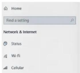 Home Find a setting Network & Internet Status Wi-Fi Cellular