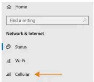 Home Find a setting Network & Internet Status Wi-Fi Cellular