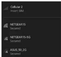 Cellular 2 Insert SIM NETGEAR15 Secured NETGEAR15-5G Secured ASUS_50_2G Secured
