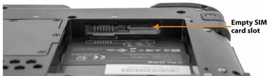 Empty SIM card slot