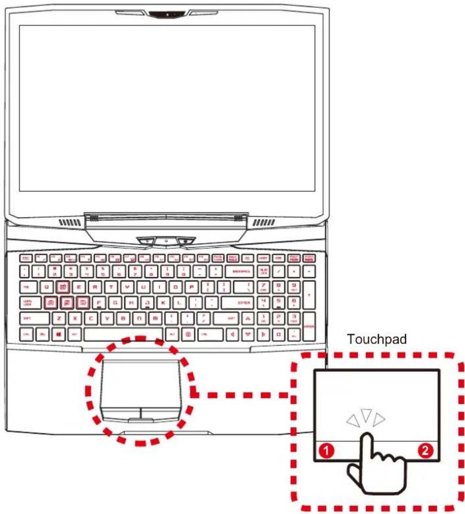 Touchpad ① ②