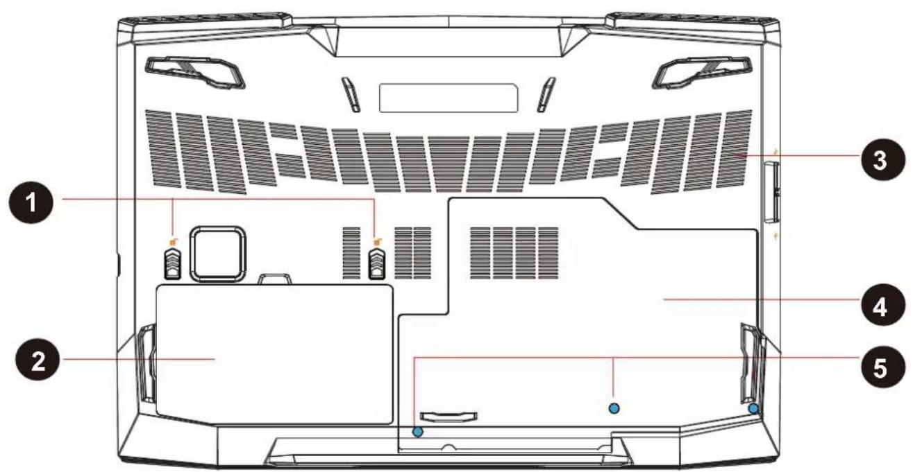 Technical diagram of a vehicle rear panel with numbered components for identification