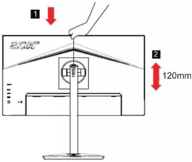 ACER XF273 - • Height Adjustment - 1