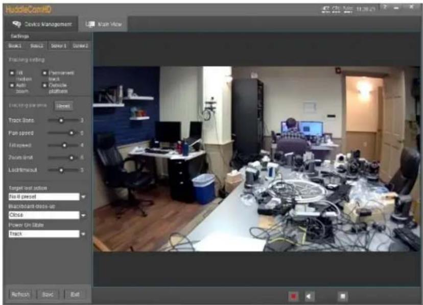 HuddleCamHD HuddleView - Configure Tracking Settings - 2