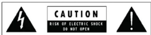 CAUTION RISK OF ELECTRIC SHOCK DO NOT OPEN