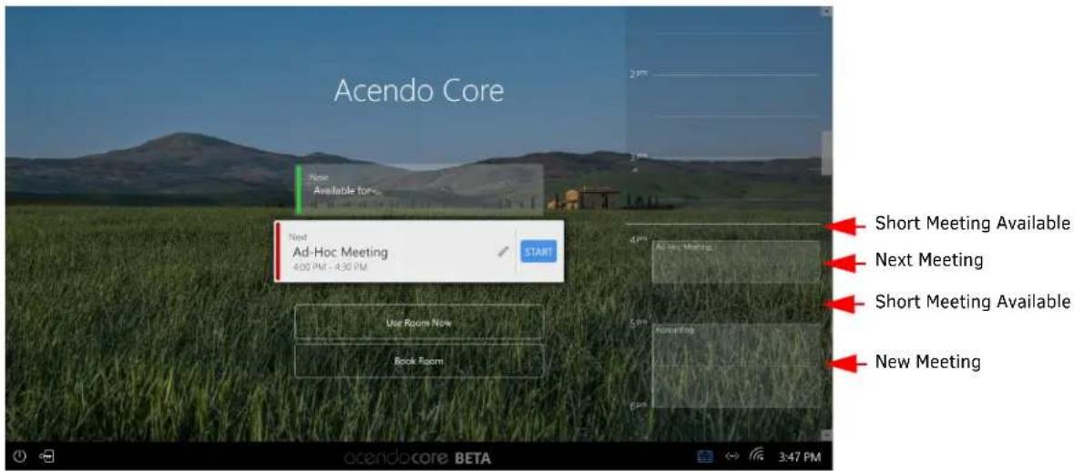 Acendo Core New Available for Next Ad-Hoc Meeting 4:00 PM - 4:30 PM START User Room Now Book Room Short Meeting Available Next Meeting Short Meeting Available New Meeting AcendoCore BETA 3:47 PM