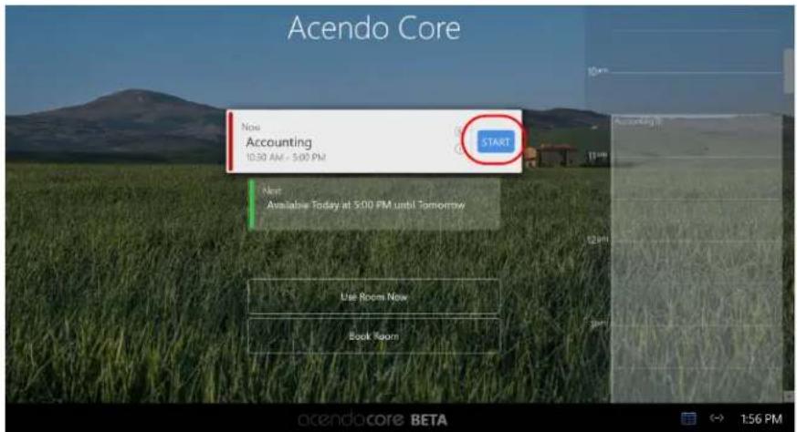 Acendo Core Now Accounting 10:30 AM - 5:00 PM START Next Available Today at 5:00 PM until Tomorrow Use Room Now Back Room acendo core BETA 1:56 PM