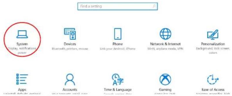 Find a setting System Display, notifications power Devices Bluetooth, printer, mouse Phone Link your Android, iPhone Network & Internet Wi-Fi, airplanes mods, VPN Personalization Background, lock screen, colors Apps Use mobile app icons Accounts Use computer app icons Time & Language Send user data Gaming Free for Web Ease of Access