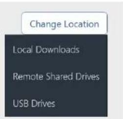 Change Location Local Downloads Remote Shared Drives USB Drives