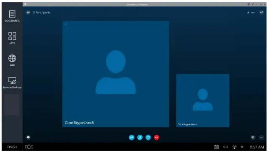 2 Participants CoreSkypeUser8 CoreSkypeUser8 FINISH 11:57 AM