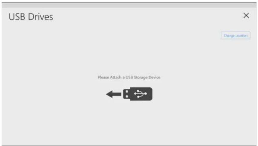 USB Drives Change Location Please Attach a USB Storage Device