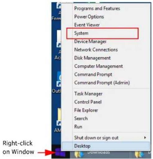 Programs and Features Power Options Event Viewer System Device Manager Network Connections Disk Management Computer Management Command Prompt Command Prompt (Admin) Task Manager Control Panel File Explorer Search Run Shut down or sign out Desktop