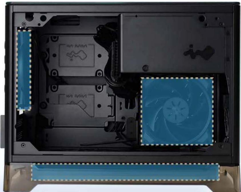 In Win A1 Plus - Installation der Lüfter / des Radiators - 1
