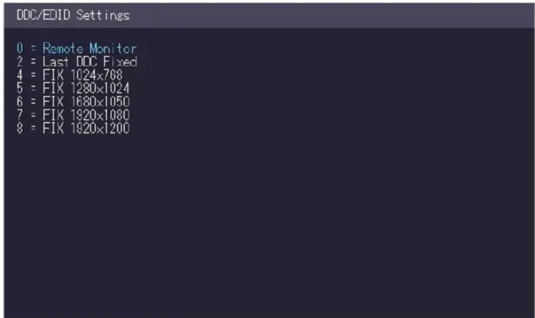 KVM-TEC Masterline MVX2R - To define what DDC information is used by the PC: - 1