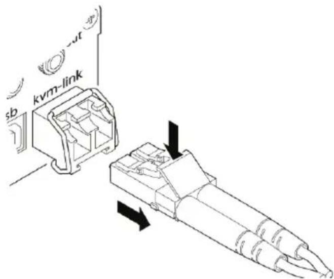 KVM-TEC Masterline MVX2R - To remove a fi ber cable: - 1