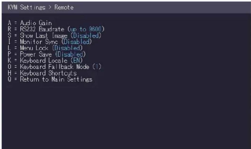 KVM-TEC Masterline MVX1 - EXTENDER MENU/SETTINGS - 2