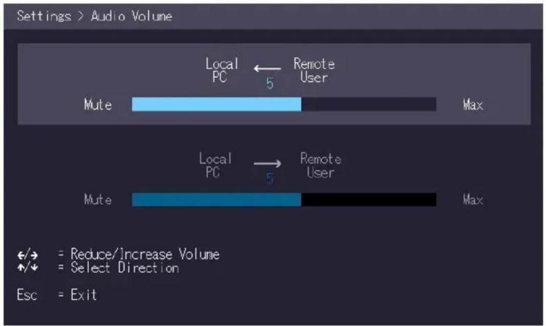 KVM-TEC Masterline MVX1 - To set the volume: - 1