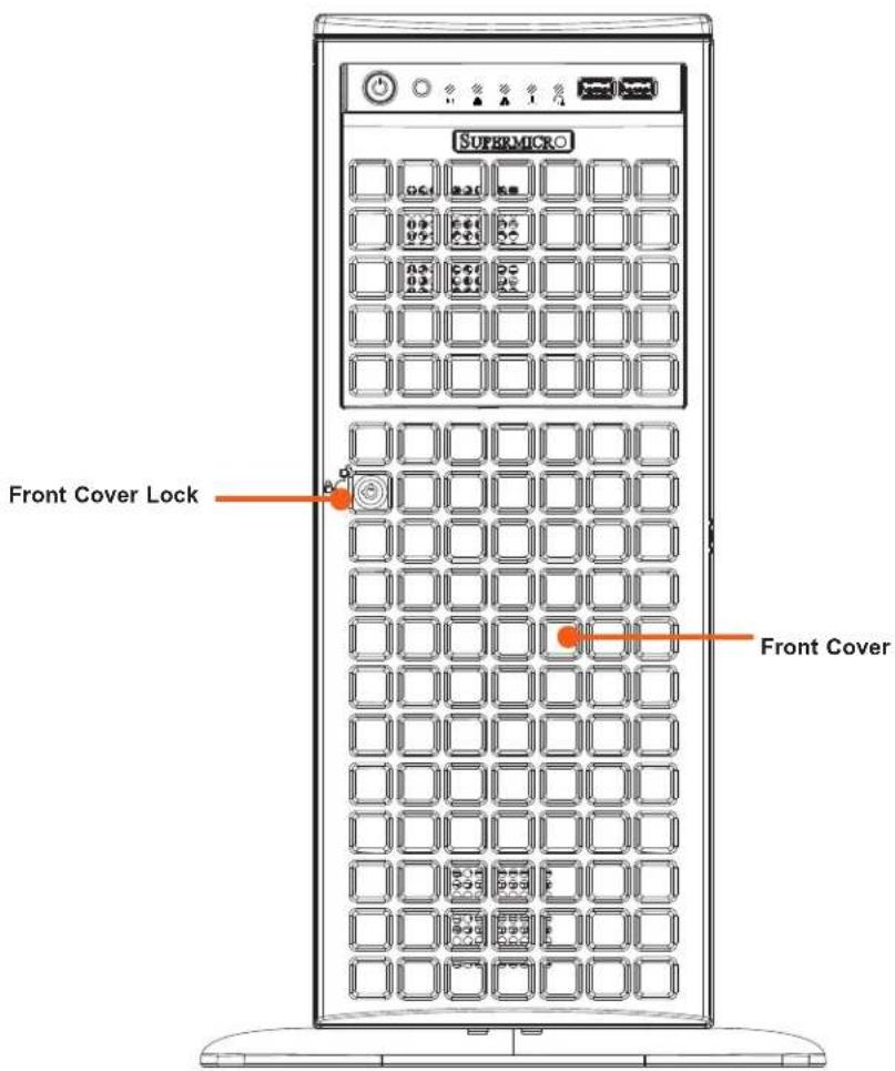 Supermicro SYS-740GP-TNRT - Opening the Front Cover - 1