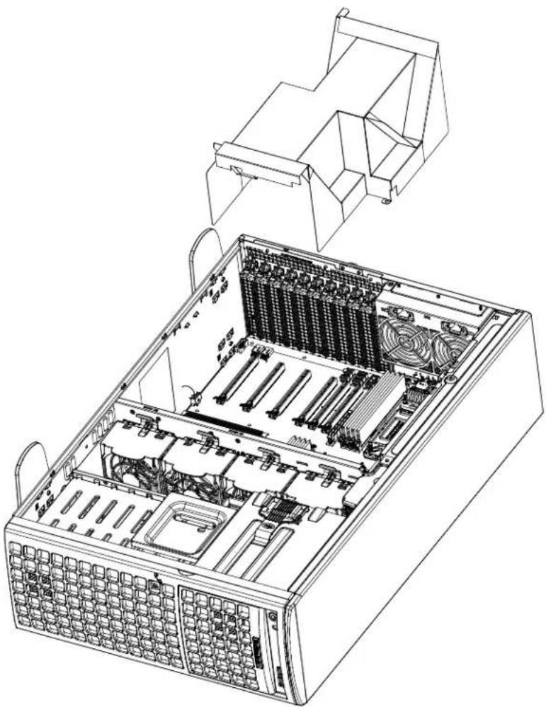 Supermicro SYS-740GP-TNRT - Installing the CPU Air Shroud - 1