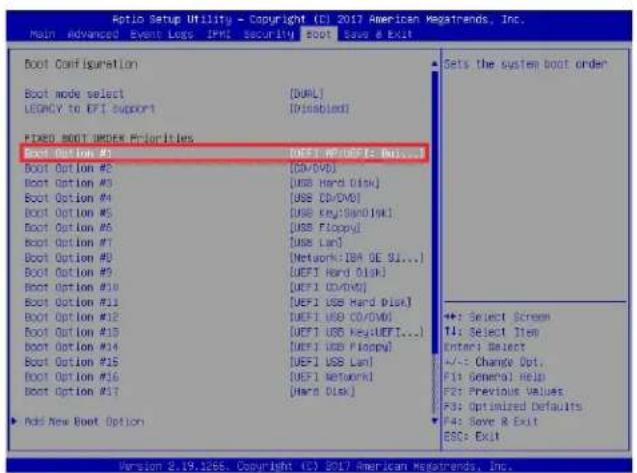 Supermicro SYS-740GP-TNRT - as shown below. Then, set Boot Option #1 to [UEFI AP:UEFI: Built-in EFI Shell]. Press  to save the settings and exit the BIOS Setup utility. - 1