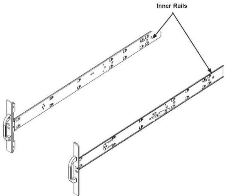 Supermicro SYS-740GP-TNRT - Identifying the Sections of the Rack Rails - 1