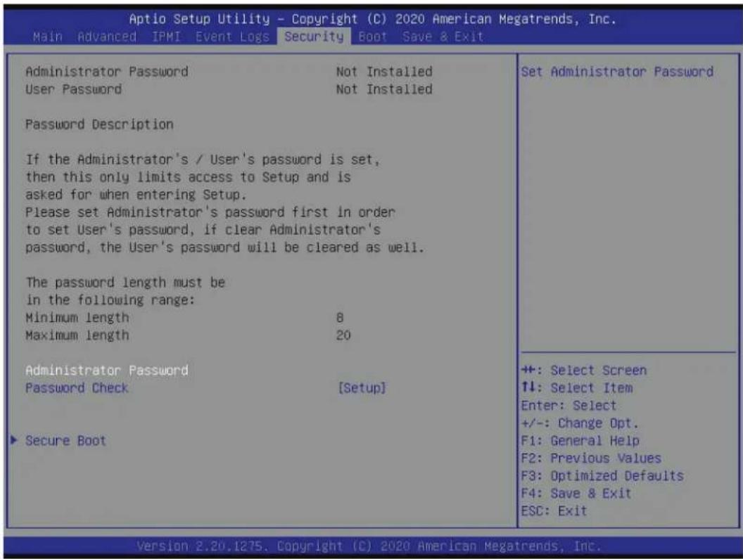 Supermicro AS-4124GO-NART - Security Settings - 1