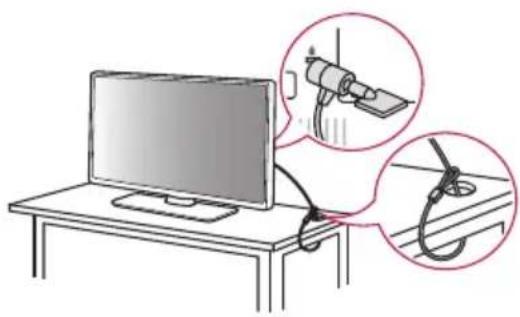 LG 65US762H0ZC - Verwendung des Kensington-Sicherheitssystems - 1