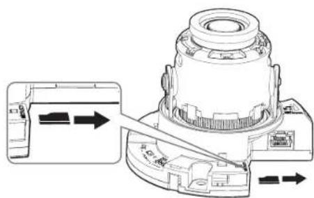 Wisenet QND-8030R - Removing a Micro SD Memory Card - 2