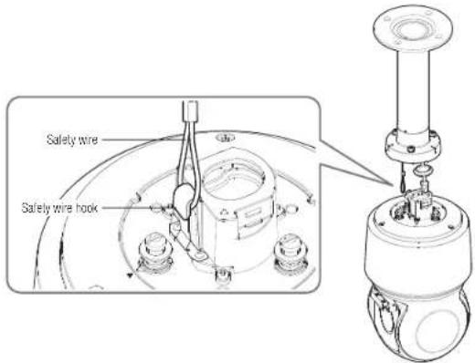 Wisenet XNP-9300RW - Installing with hanging mount - 2