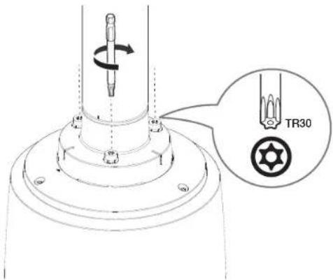 Wisenet XNP-9300RW - Installing with hanging mount - 7
