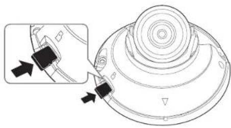 Wisenet QND-8011 - Inserting a Micro SD Memory Card - 1