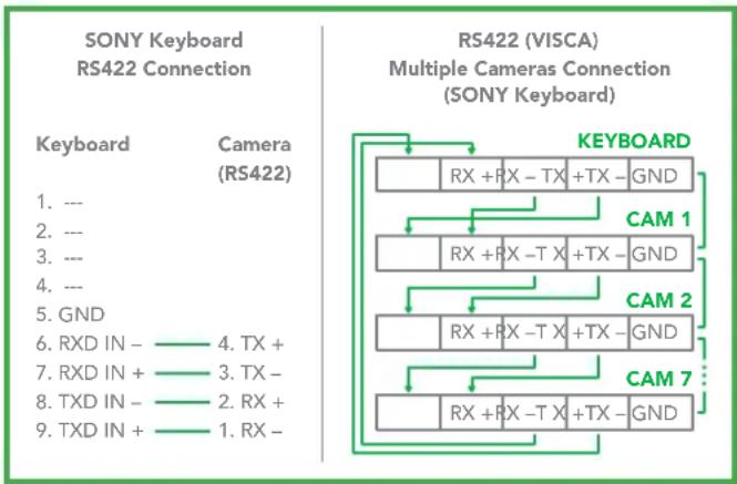 BirdDog Eyes A200 - SONY Keyboard RS422 Connection - 1