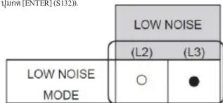 LOW NOISE (L2) (L3) LOW NOISE MODE ○ ●