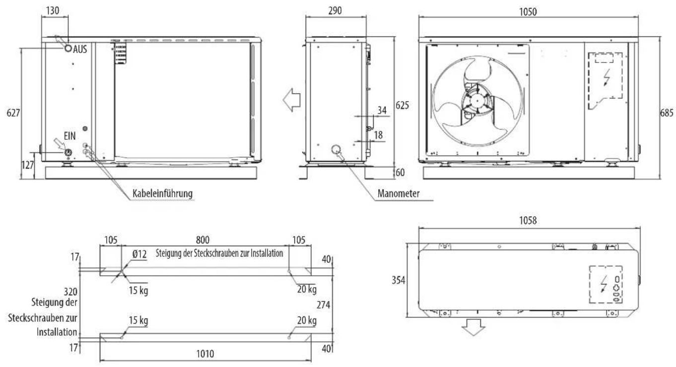 FUJITSU CPHA080LLW - Maßzeichnungen - 1