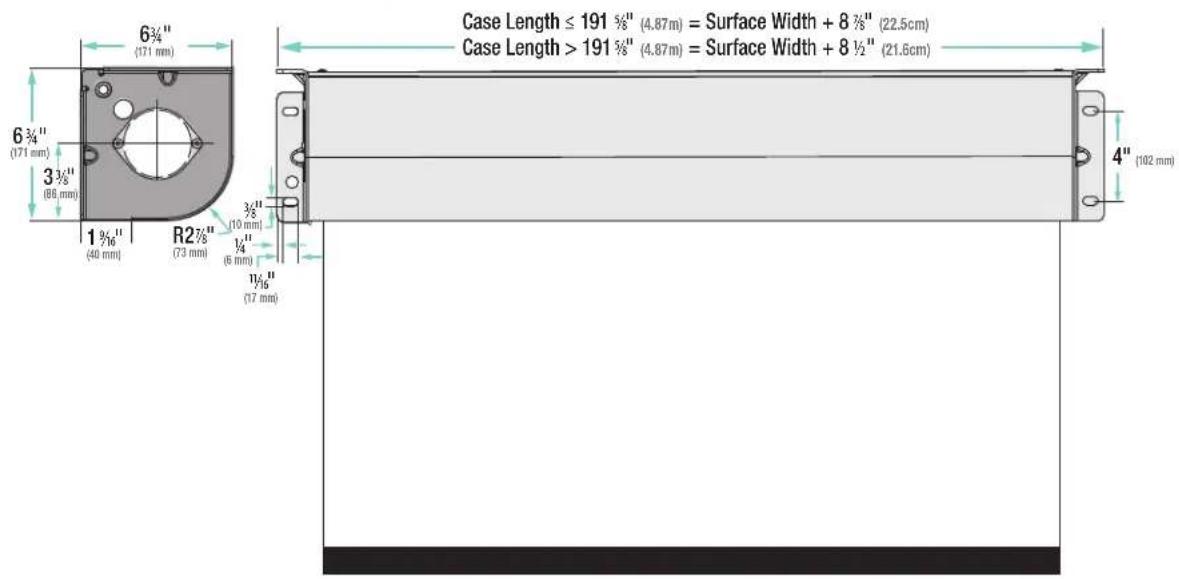 Draper Premier XL - Section 6 - Dimensions and Methods of Installation - 1