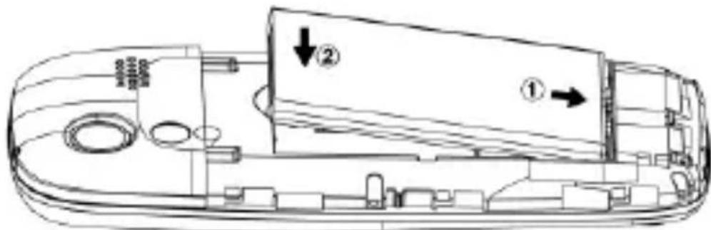 Technical diagram of a device casing with labeled components and directional arrows indicating movement or flow.