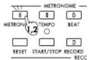 KORG Concert C-550 - Starting the metronome - 1
