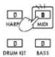 KORG Concert C-550 - ●Hold down the [MIDI] switch, and press the [RECORD] switch. - 1