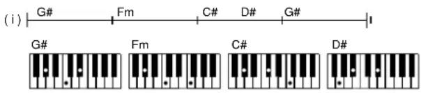 (i) G# Fm C# D# G# G# Fm C# D#