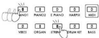 AND1 PIANO2 E PIANO HARPSI MIDI VIBES ORGAN STRING DRUM KIT BASS
