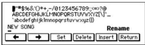 ``#$%&'()*+,-/0123456789;<=>?@ ABCDEFGHIJKLMNOPQRSTUVWXYZ[^\]^_ `abovefghijklmnopqrstuvwxyz( ) NEW SONG Rename ← → Set Delete Insert Return